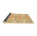 Sideview of Abstract Yellow Modern Rug, abs1029