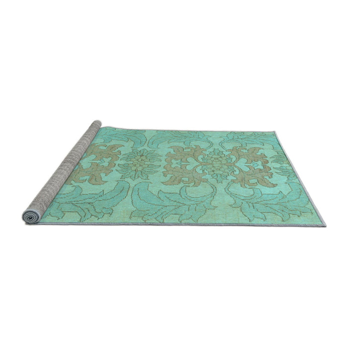 Sideview of Machine Washable Abstract Light Blue Modern Rug, wshabs1029lblu