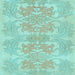 Square Machine Washable Abstract Light Blue Modern Rug, wshabs1029lblu