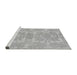 Sideview of Machine Washable Abstract Gray Modern Rug, wshabs1029gry