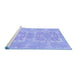 Sideview of Machine Washable Abstract Blue Modern Rug, wshabs1029blu