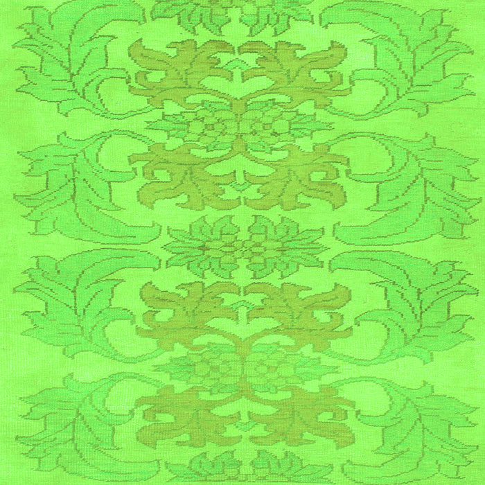 Square Machine Washable Abstract Green Modern Area Rugs, wshabs1029grn