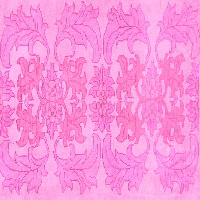 Square Machine Washable Abstract Pink Modern Rug, wshabs1029pnk