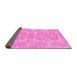 Sideview of Abstract Pink Modern Rug, abs1029pnk