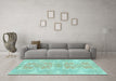 Machine Washable Abstract Light Blue Modern Rug in a Living Room, wshabs1029lblu