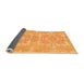 Sideview of Abstract Orange Modern Rug, abs1029org