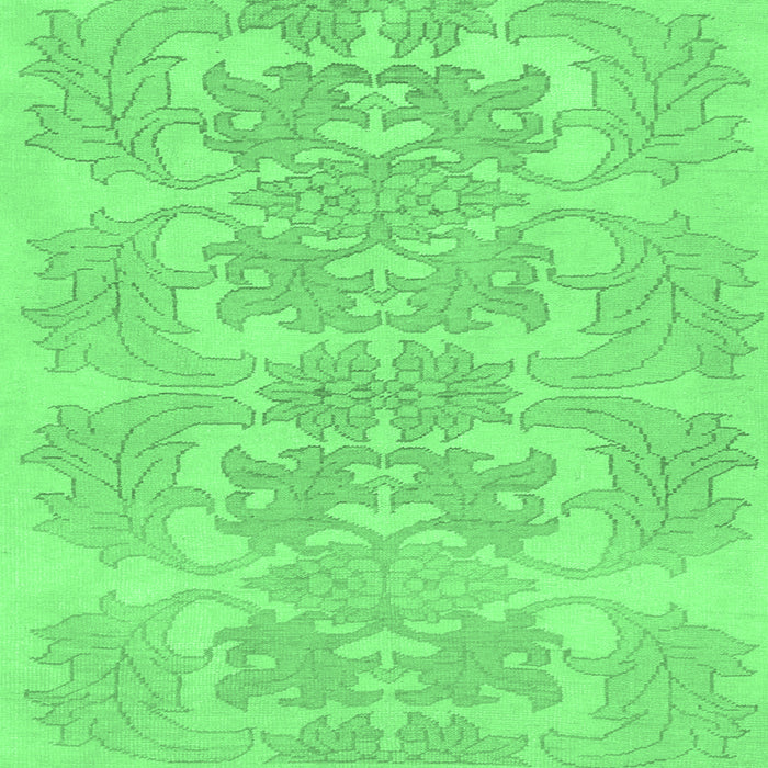 Square Machine Washable Abstract Emerald Green Modern Area Rugs, wshabs1029emgrn