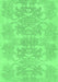 Machine Washable Abstract Emerald Green Modern Area Rugs, wshabs1029emgrn