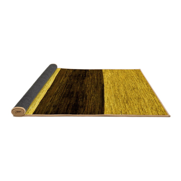 Sideview of Abstract Yellow Modern Rug, abs102yw