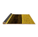 Sideview of Abstract Yellow Modern Rug, abs102yw