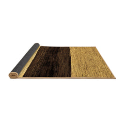 Sideview of Abstract Brown Modern Rug, abs102brn