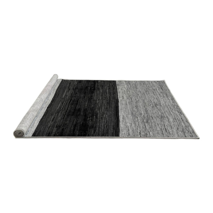 Sideview of Machine Washable Abstract Gray Modern Rug, wshabs102gry