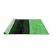 Sideview of Machine Washable Abstract Emerald Green Modern Area Rugs, wshabs102emgrn