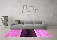 Machine Washable Abstract Purple Modern Rug, wshabs102pur