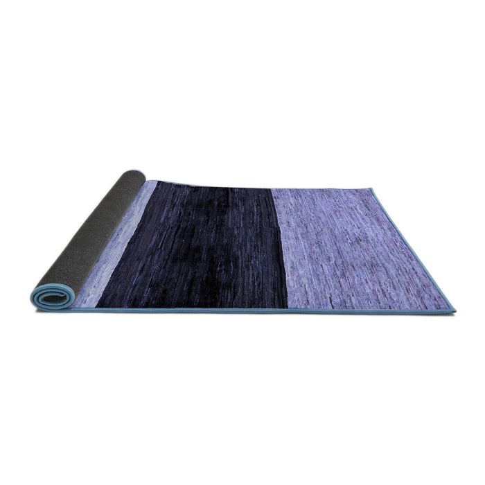 Sideview of Abstract Blue Modern Rug, abs102blu