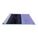 Sideview of Machine Washable Abstract Blue Modern Rug, wshabs102blu