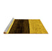 Sideview of Machine Washable Abstract Yellow Modern Rug, wshabs102yw