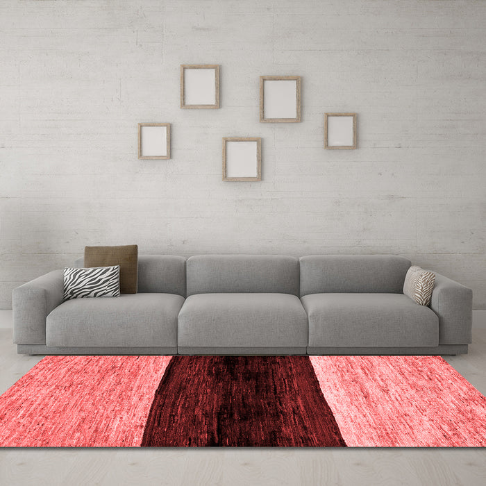 Modern Red Washable Rugs