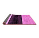 Sideview of Abstract Purple Modern Rug, abs102pur