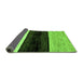 Sideview of Abstract Green Modern Rug, abs102grn