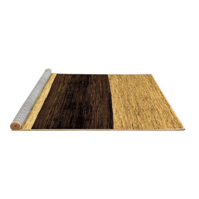 Sideview of Machine Washable Abstract Brown Modern Rug, wshabs102brn
