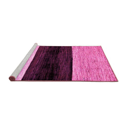 Sideview of Machine Washable Abstract Pink Modern Rug, wshabs102pnk