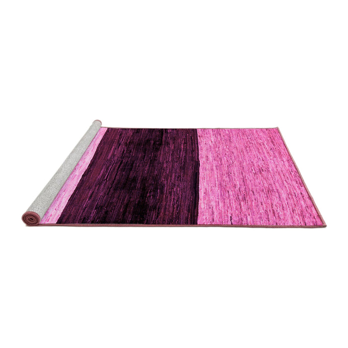 Sideview of Machine Washable Abstract Pink Modern Rug, wshabs102pnk