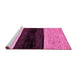 Sideview of Machine Washable Abstract Pink Modern Rug, wshabs102pnk