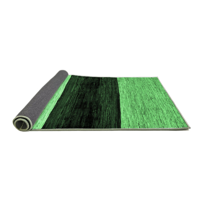Sideview of Abstract Emerald Green Modern Rug, abs102emgrn