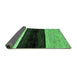 Sideview of Abstract Emerald Green Modern Rug, abs102emgrn