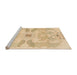 Sideview of Machine Washable Abstract Yellow Rug, wshabs1030