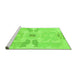 Sideview of Machine Washable Abstract Green Modern Area Rugs, wshabs1030grn