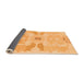 Sideview of Abstract Orange Modern Rug, abs1030org