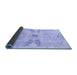 Sideview of Abstract Blue Modern Rug, abs1030blu