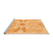 Sideview of Machine Washable Abstract Orange Modern Area Rugs, wshabs1030org