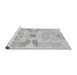 Sideview of Machine Washable Abstract Gray Modern Rug, wshabs1030gry