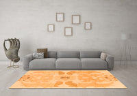 Machine Washable Abstract Orange Modern Rug, wshabs1030org