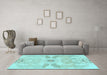 Machine Washable Abstract Light Blue Modern Rug in a Living Room, wshabs1030lblu