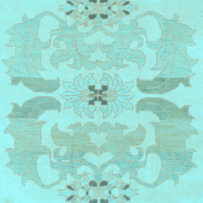 Square Machine Washable Abstract Light Blue Modern Rug, wshabs1030lblu