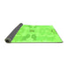 Sideview of Abstract Green Modern Rug, abs1030grn