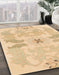 Machine Washable Abstract Yellow Rug in a Family Room, wshabs1030