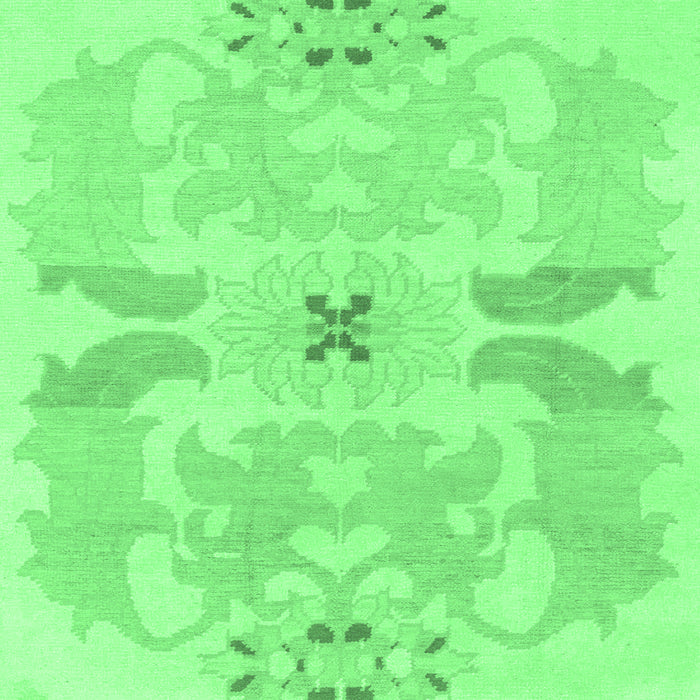 Square Abstract Emerald Green Modern Rug, abs1030emgrn