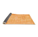 Sideview of Abstract Orange Modern Rug, abs1031org