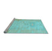 Sideview of Machine Washable Abstract Light Blue Modern Rug, wshabs1031lblu