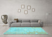 Machine Washable Abstract Light Blue Modern Rug in a Living Room, wshabs1031lblu