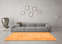 Machine Washable Abstract Orange Modern Rug, wshabs1031org