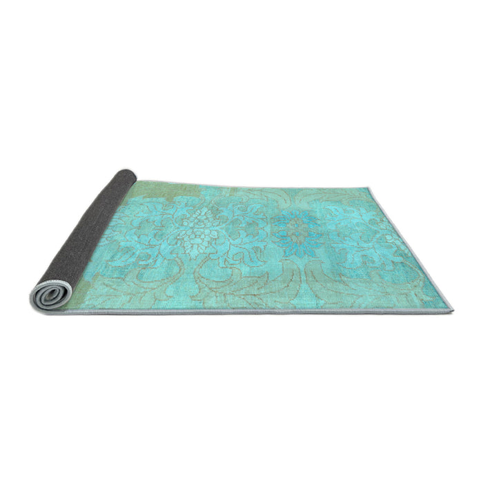 Sideview of Abstract Light Blue Modern Rug, abs1031lblu