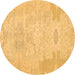 Round Abstract Brown Modern Rug, abs1031brn