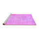 Sideview of Machine Washable Abstract Purple Modern Area Rugs, wshabs1031pur