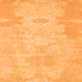 Square Machine Washable Abstract Orange Modern Area Rugs, wshabs1031org